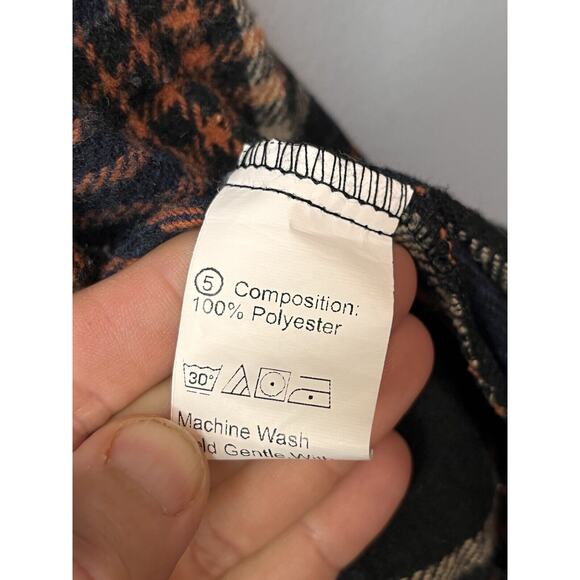 Shein MOOSTA Plaid Pocket Drop Shoulder Flannel Shacket Coat Womens Small Blue - Picture 8 of 9